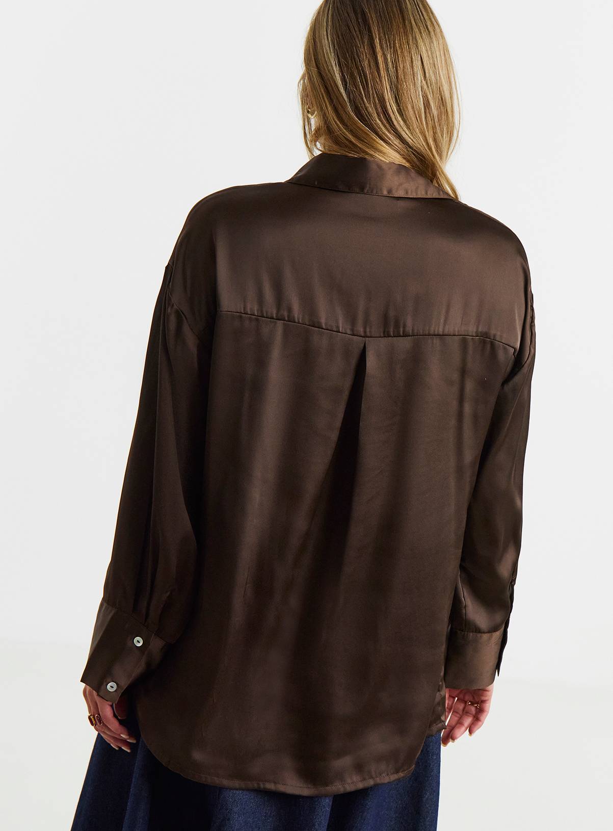 JD WILLIAMS Satin Long Sleeve Shirt 20 - Image 4